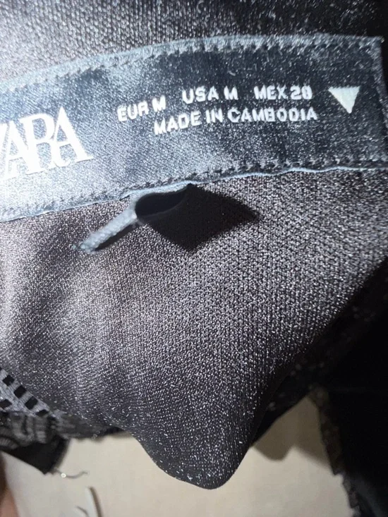 Zara Black Sequin Long-Sleeve Maxi Dress - Picture 6 of 7